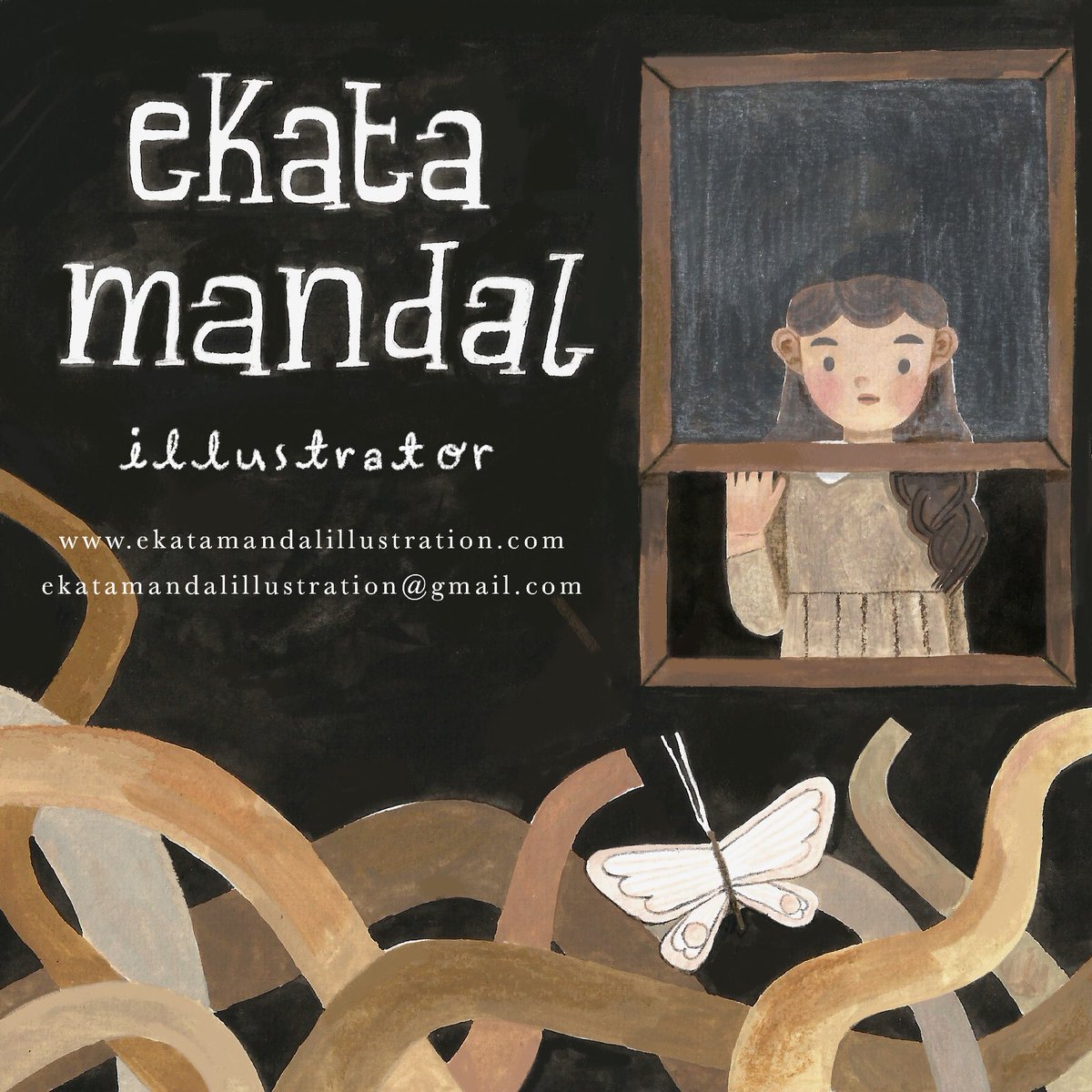 Hello! My first ever #kidlitartpostcard 
I am Ekata Mandal a children's book illustrator based in Kolkata, India.

I am open to new book, book projects, cover art or any projects which need illustrations. I am also seeking for representation.
#KidLitArtPostcard #KidLitPostcard
