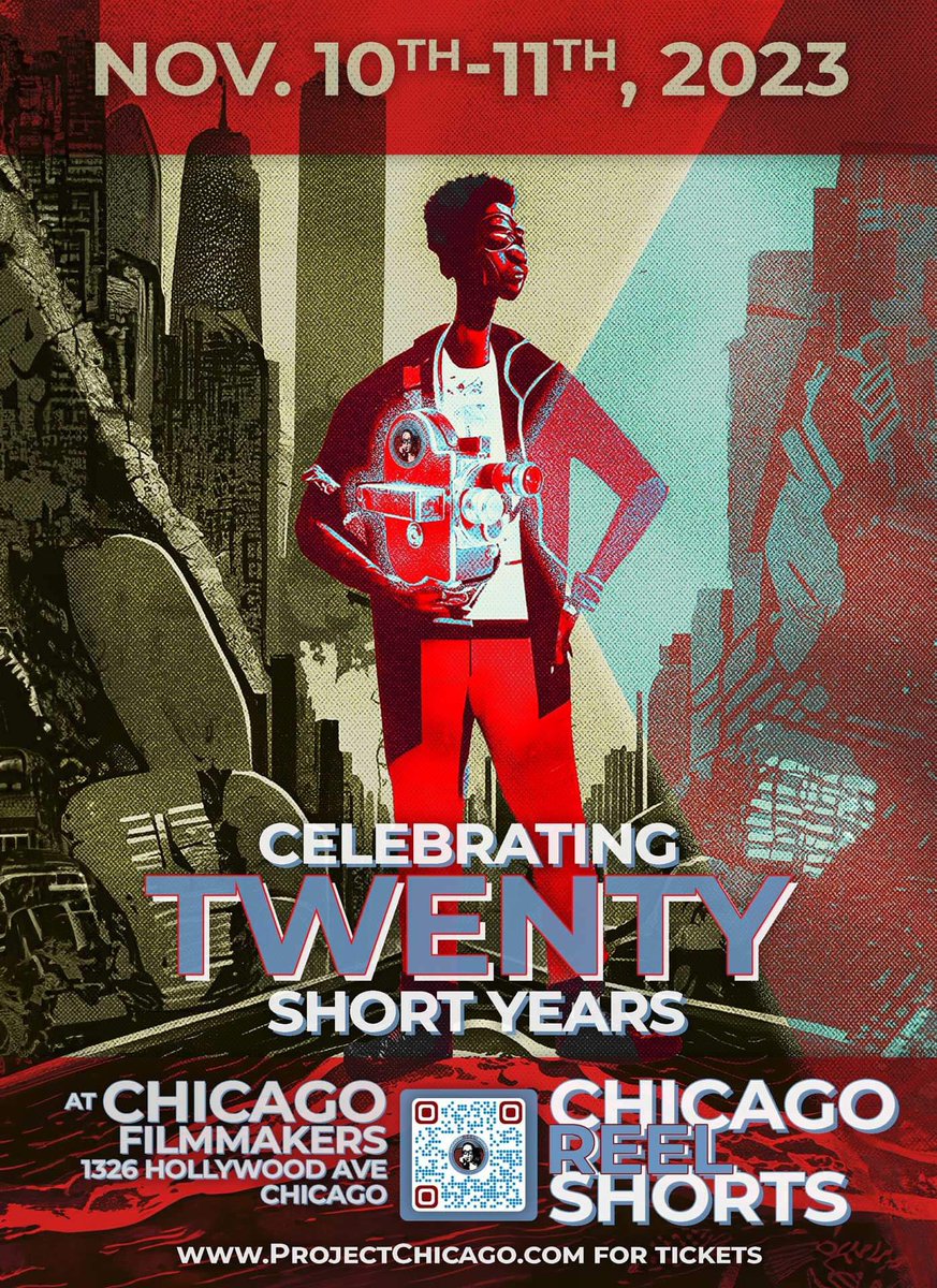 CIRSF's tweet photo. 🎟 Chicago REEL Shorts 2023 🎟  JOIN US ALIVE &amp; IN PERSON, November 11th &amp; 12th at Chicago Filmmakers • 1326 W. Hollywood Ave. Chicago. @chifilmmakers #chifilm #movies #filmfestival https://t.co/ODN9gBhLZT