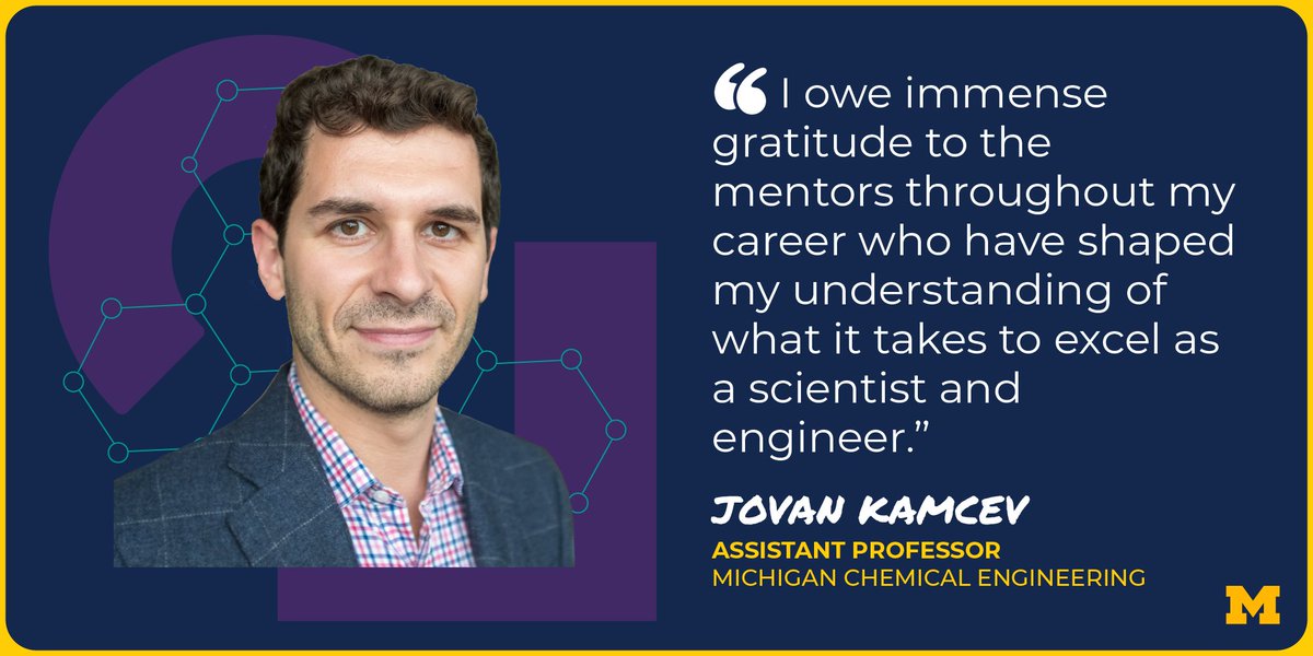 Congratulations to Asst. Prof. @JovanKamcev who has been recognized by @ChEnected as one of 35 engineers under 35 who have made an impact in the field of chemical engineering. Learn more: michiganche.info/46AWVwa