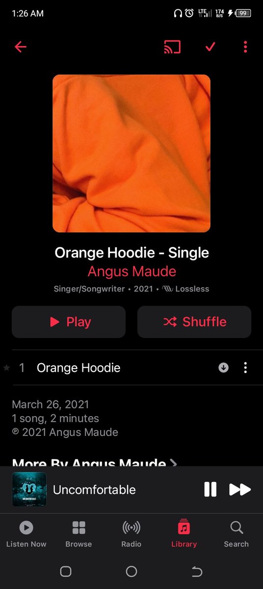 Day 6 Angus Maude - Orange Hoodie