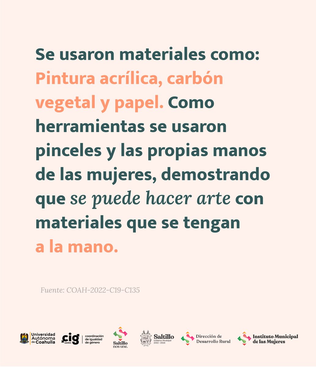 IgualdadUAdeC's tweet photo. Encontrar en el arte una forma de desahogo, son maneras de contribuir positivamente al empoderamiento de las mujeres de la #comunidadrural

#MujerdelCampo  #SaltilloCoahuila #CIG #IgualdadDeGenero https://t.co/NPHbHw9lBO