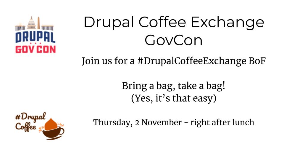 Drupal Coffee Exchange tweet media