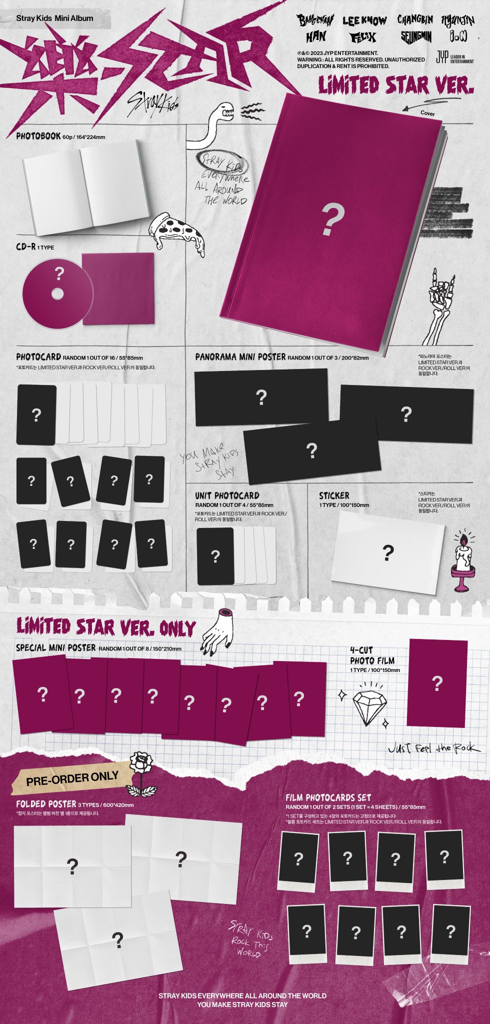 【新品未開封・まとめ売り】Stray Kids / 樂-STAR（20枚） Stray Kids Mini Album 樂-STAR (HEADLINER VER.) - JYP SHOP