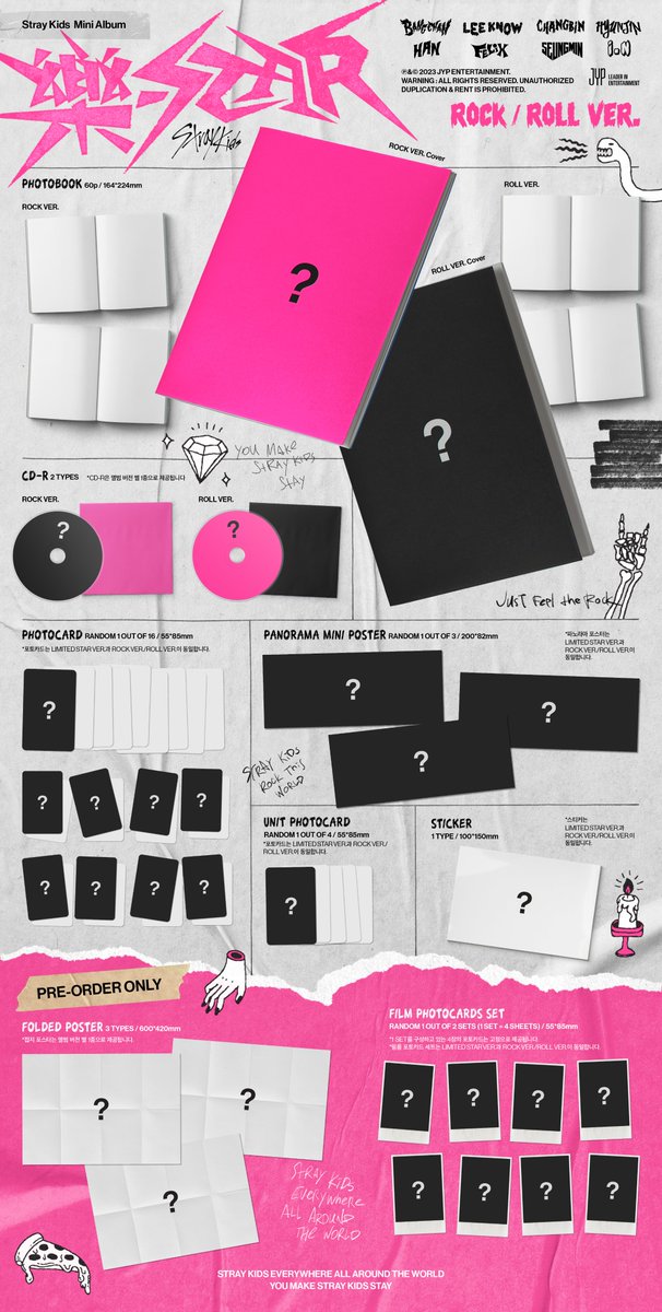 Stray Kids(스트레이 키즈) "樂-STAR" ALBUM PREVIEW
⋆ ROCK VER. / ROLL VER. ⋆

2023.11.10 FRI 2PM (KST) | 0AM (ET) RELEASE 

🤘 PRE-ORDERS BEGIN
2023.10.06 FRI 1PM (KST) | 0AM (ET)

#StrayKids #스트레이키즈
#樂_STAR #ROCK_STAR
#StrayKidsComeback
#YouMakeStrayKidsStay