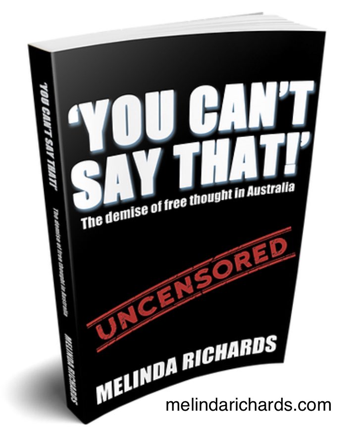 goodfoodgal's tweet image. I have launched my book:
“You Can’t Say That
The Demise of Free Thought in Australia”.
Available from my website & all good on line book stores, including e-book
Your opinion matters.
It’s time to get the balance back…
Melindarichards.com