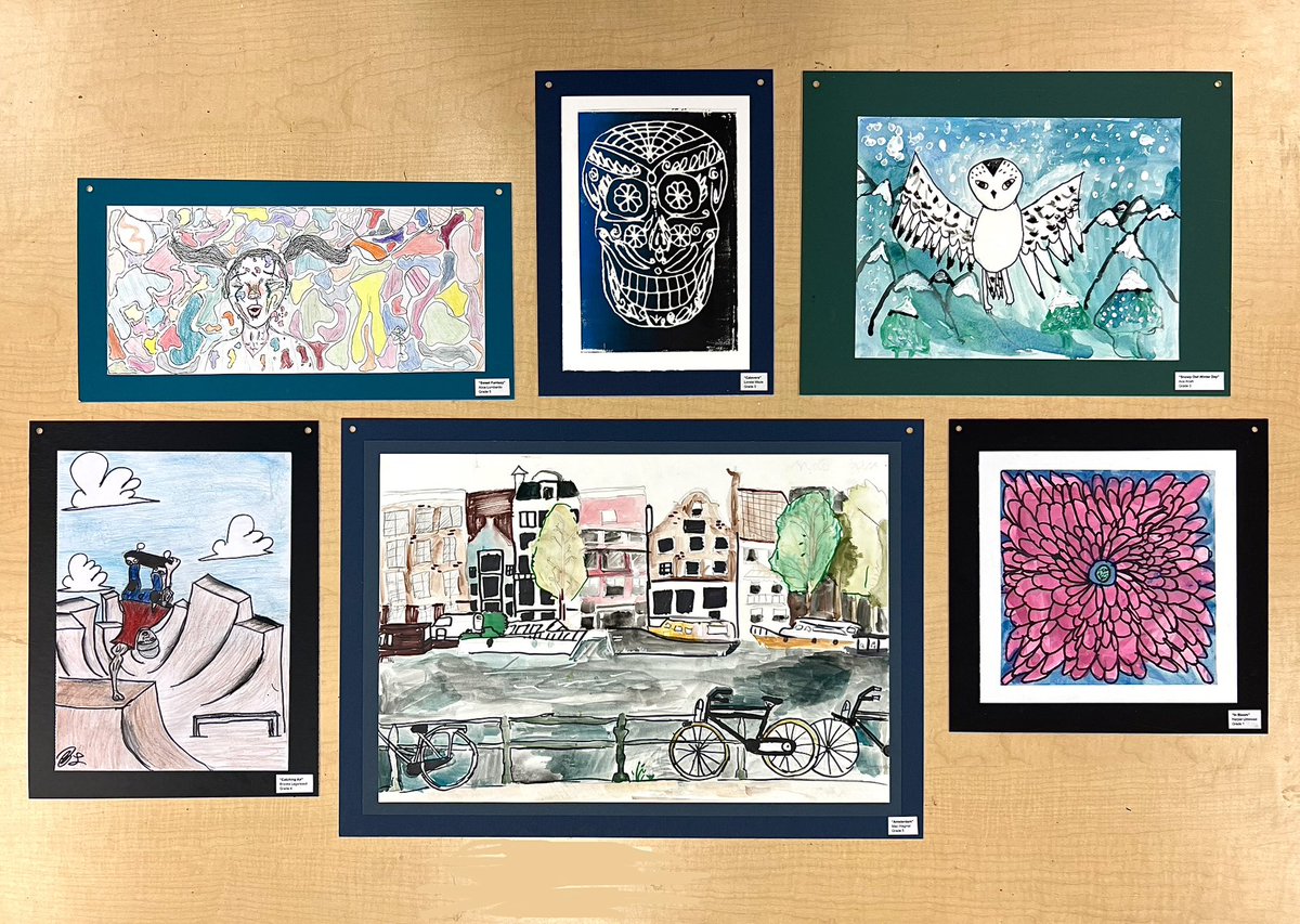 Please join us in celebrating the 6 @JeffreysGroveES artists who will represent our school at the @NCStateFair Art Competition in the coming weeks: Alice L., Lorelei M., Ava A., Brooks L., Mac W., and Harper U. You make us proud. Goooooo Eagles! #ElementaryArt #NCStateFair