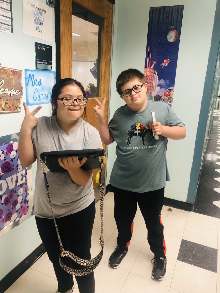 MBernal616's tweet photo. Celebrating Down Syndrome Awareness Month by hand delivering blue and yellow ribbons to the staff at @HowellTwpMSN to display on their doors! #howellleads #howelltwpschools #DownSyndromeAwarenessMonth #hornetspirit #howellpride https://t.co/VfElakDpjQ