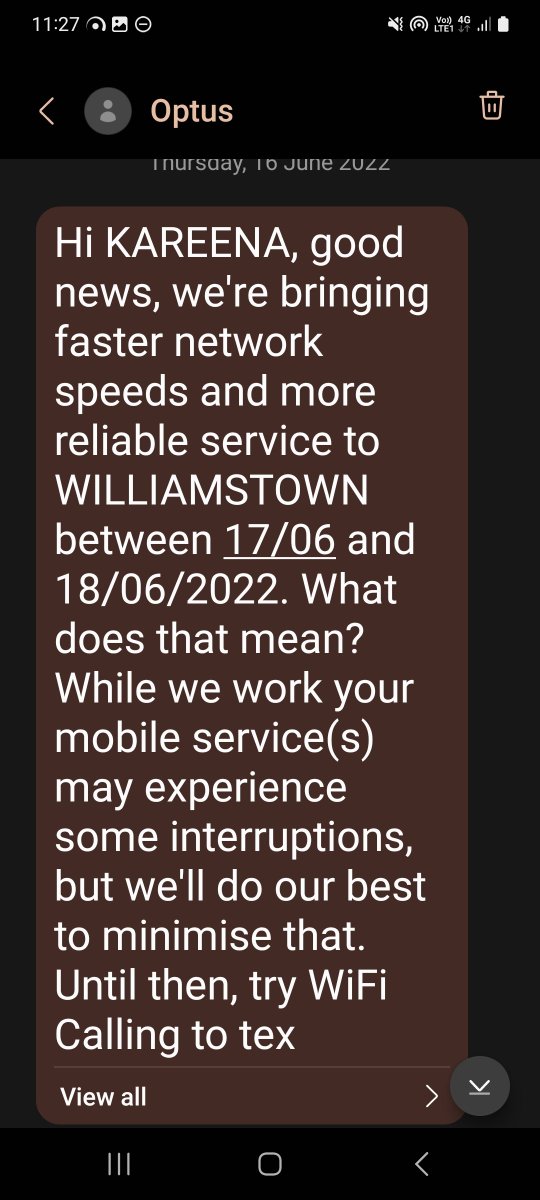 RogersKareena's tweet photo. @optus_help I'm guessing your going to tell me there's interruptions due to work. All this interrupted internet and work I would have decent internet by now? But no there's always work but no fixing the problem https://t.co/VCSHiKrUpC