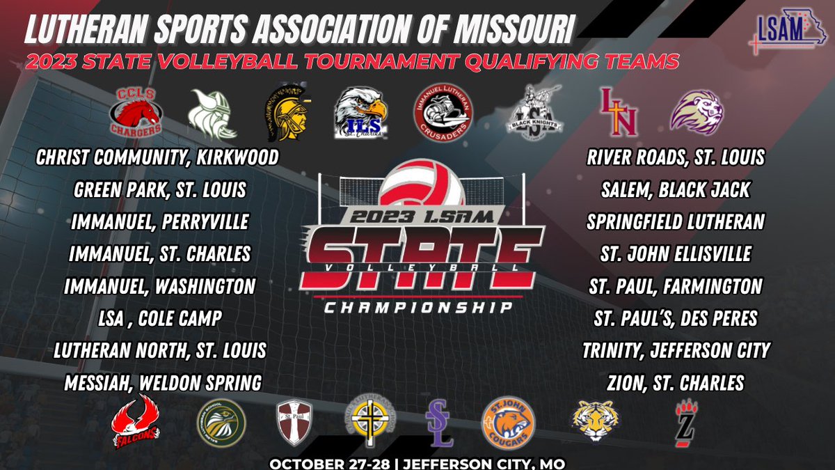 LSAMorg's tweet photo. The 2023 LSAM Volleyball Field is set. We will see everyone in a few weeks in the Capitol City! https://t.co/k12gy3Ri44