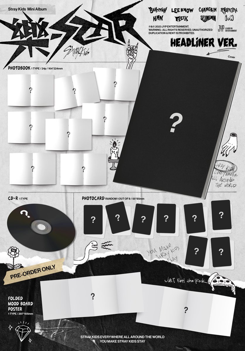 billboardskz's tweet photo. #StrayKids "ROCK-STAR" Album Preview

🤘 Limited Star ver.
🤘 Rock ver. / Roll ver.
🤘 Postcard ver.
🤘 Headliner ver.

💿 https://t.co/bjJVAuRXQ5
📅 Pre-order starts in 3 hours

@Stray_Kids #스트레이키즈 #樂_STAR #ROCK_STAR https://t.co/BfxOZA3Bmo