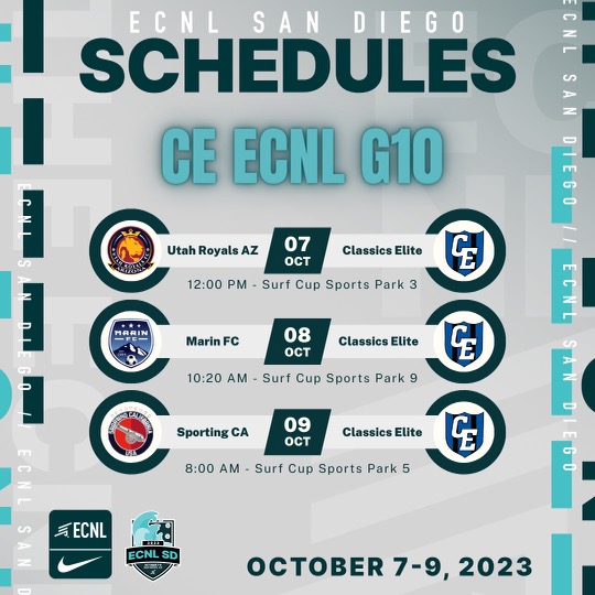 🛫 Headed to sunny San Diego and ready to compete at the <a href="/ECNLgirls/">ECNL Girls</a> showcase 🌴 #ECNLSD