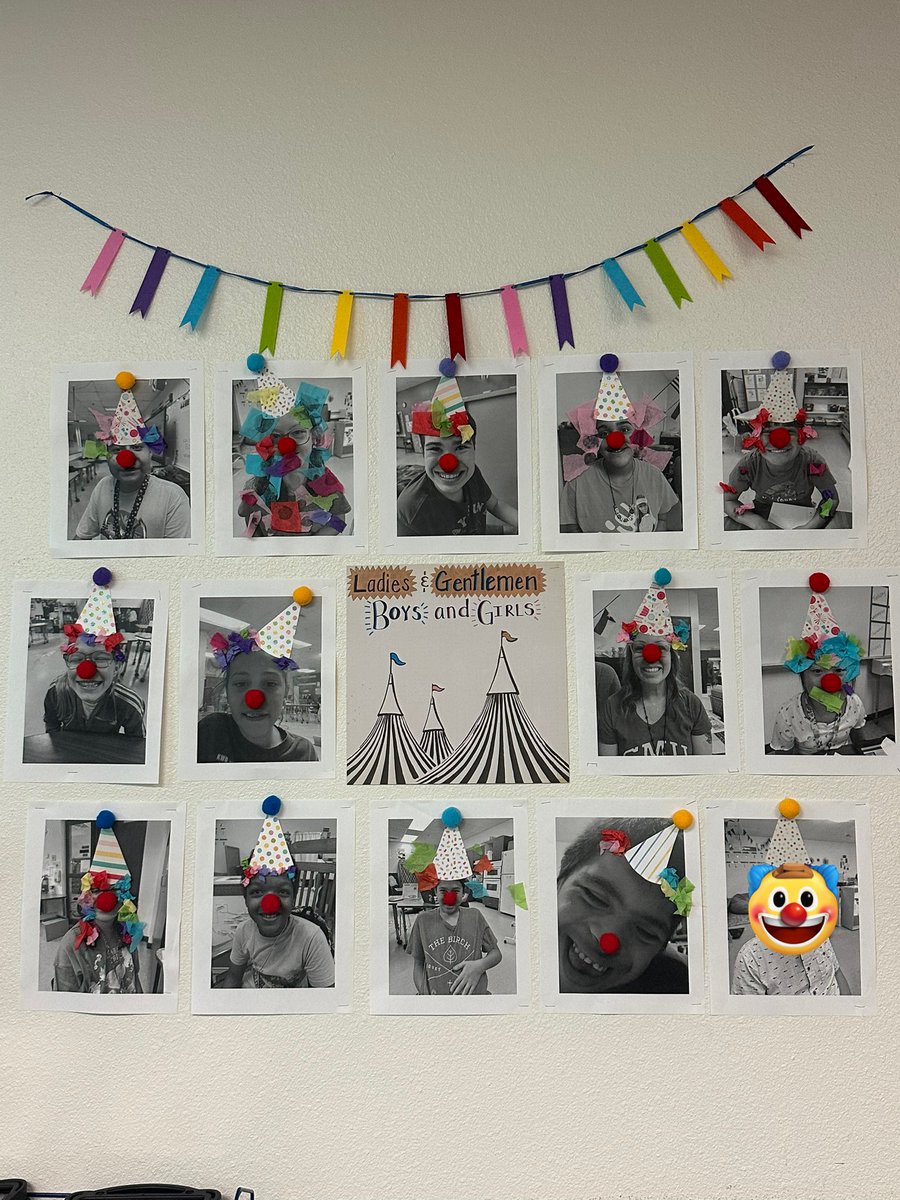 CTMSHatcher's tweet photo. @n2yllc Our class went all in for the Circus theme this week! We clownified ourselves and did a predictive chart about what we would perform! @CTMSWolfWay @CTMS_Rise_Class https://t.co/TDH3D13KrY