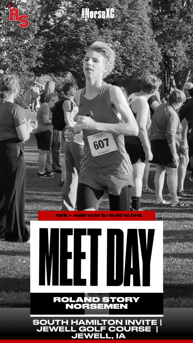 RSNorseScores's tweet photo. Roland Story Cross Country runs in Jewell tonight! Catch the runners compete &amp; race back to Pack the Gym for the @RSVB_Volleyball conference game vs. Nevada! 

#GoNorse
#FallSportsAreExcelling

@RS_Norsemen https://t.co/eHi7ncqiww