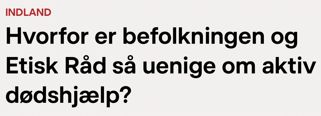 Fordi Etisk Råd er håbløst forældet og består af 17 hvide medlemmer på ca. 50+, hvoraf 16 er akademikere. De repræsenterer helt enkelt ikke befolkningen, og jeg har aldrig forstået, hvorfor de skal være dagsordensættende. Gør mig gerne klogere