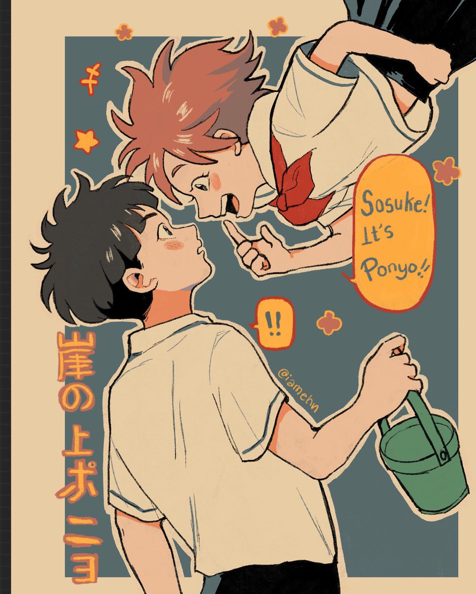 Because I watched ponyo few days ago HAHAHAHAHHAHAHAHAKSKSKS this would be an alternative ending— a what if they only met again few years later ;u; HAHAHAHHAHAHAHAAHHAHAHAHAHAHAHAHAHAHAHA it’s really just my excuse to draw them a bit older HAHAAHHA
#ponyo #ponyofanart