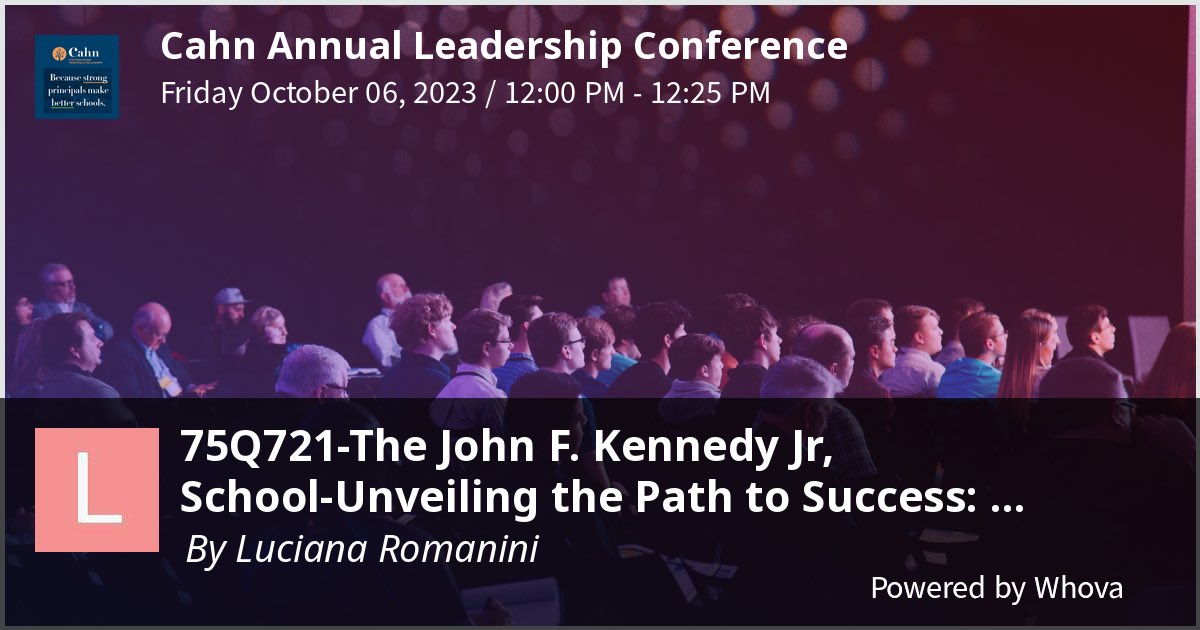 MsRomanini721Q's tweet photo. I am speaking at Cahn Annual Leadership Conference with Principal Henry Renelus. Please check out my talk if you're attending the event!  - via #Whova event app ⁦@CahnFellowship⁩ #tenacious20 https://t.co/wWFsckov3w