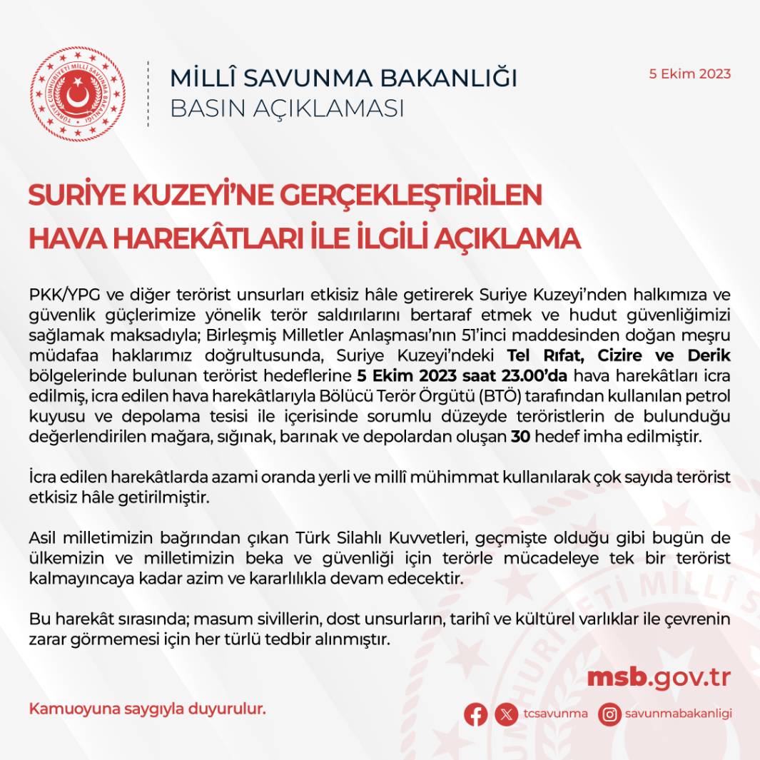 Güçlüyüz, Kararlıyız, Muktediriz! 🇹🇷

#MilliSavunmaBakanlığı