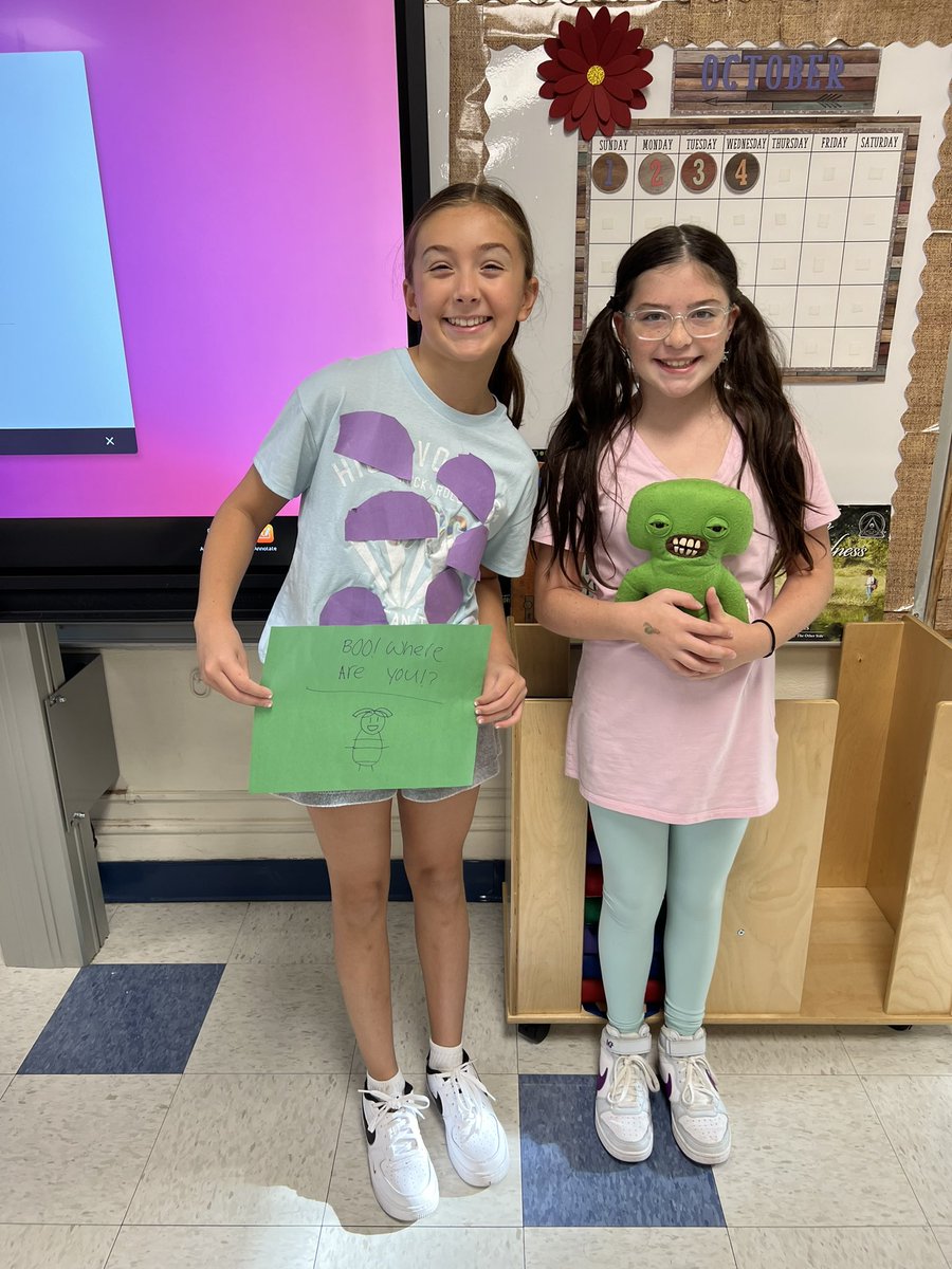 FifthGradeCWC's tweet image. What better way to celebrate Disney day than dressing as Boo &amp;amp; Sulley with your friend! #MonstersInc @CWCLincolnElem