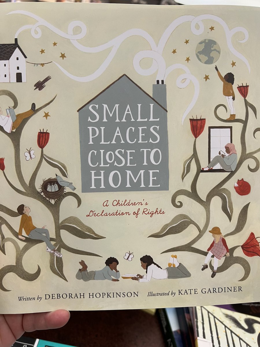A perfect book to come out in Banned Books month. It’s based on the UN Declaration of Human Rights. Congratulations @Deborahopkinson and SMALL PLACES CLOSE TO HOME.
