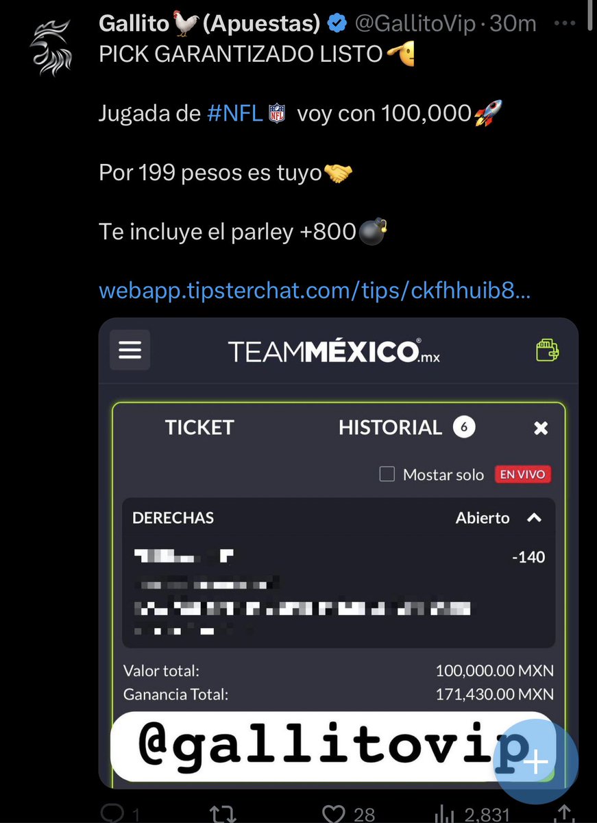 TipstersBetFree's tweet photo. 200 ❤️ y RT ♻️ y les REGALO el pick garantizado de 100k y la 💣 de Gallito por mi canal de Telegram:

https://t.co/UnqGTGAOAf https://t.co/r1EQ3gxgcG
