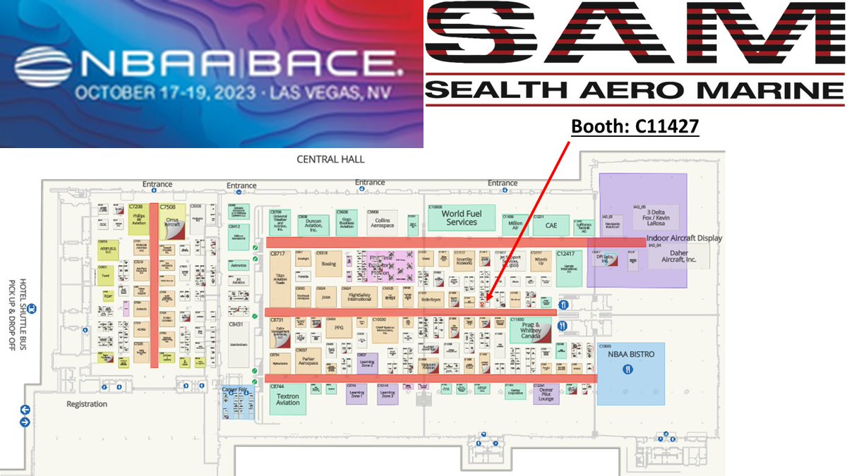 SealthAero's tweet photo. See you @NBAA-BACE 2023 in Las Vegas, Oct 17-19th! Come by &amp; chat us up about outfitting your aircraft with our high-quality aerospace interior bolting systems, hinges, latches, &amp; other components for your furnishings! See you at booth #C11427

#NBAA2023 
https://t.co/P3gvoTkr8Y https://t.co/GYMlNT6K06