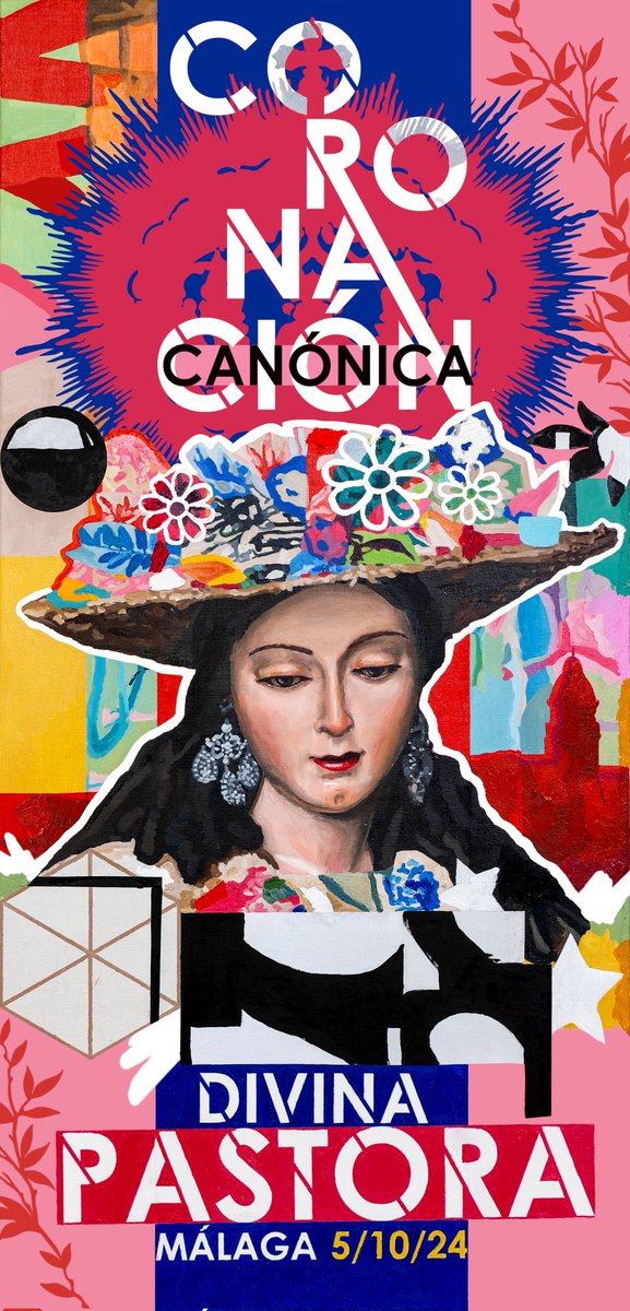 Cartel de la <a href="/DivinaPastora/">Divina Pastora de Málaga</a> para la Coronación Canónica de la Divina Pastora de las Almas, obra de David Payán Campos (<a href="/David_Payan/">David Payán</a>). #GloriasMLG #CofradíasMLG