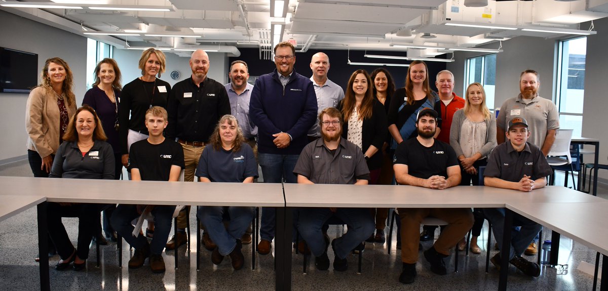 mndli's tweet photo. As part of #MNManufacturingMonth, @mndli and @MnOfficeHiEd visited @UMC1968 in Monticello on Oct. 4 to discuss the company’s Dual-Training Pipeline and Youth Skills Training programs that help the company address workforce challenges. https://t.co/dXk4RIC2VG https://t.co/T4iMZMsv3f