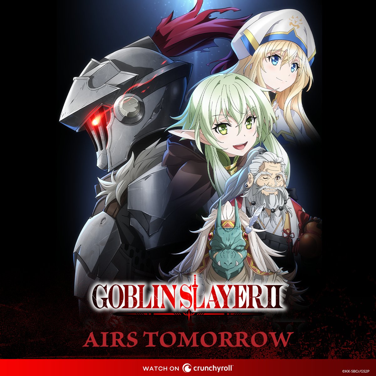 Crunchyroll's tweet photo. "I'm not saving the world. I just kill goblins" 

GOBLIN SLAYER Season 2 airs tomorrow on Crunchyroll! 🗣 https://t.co/iE7a1ySs5c