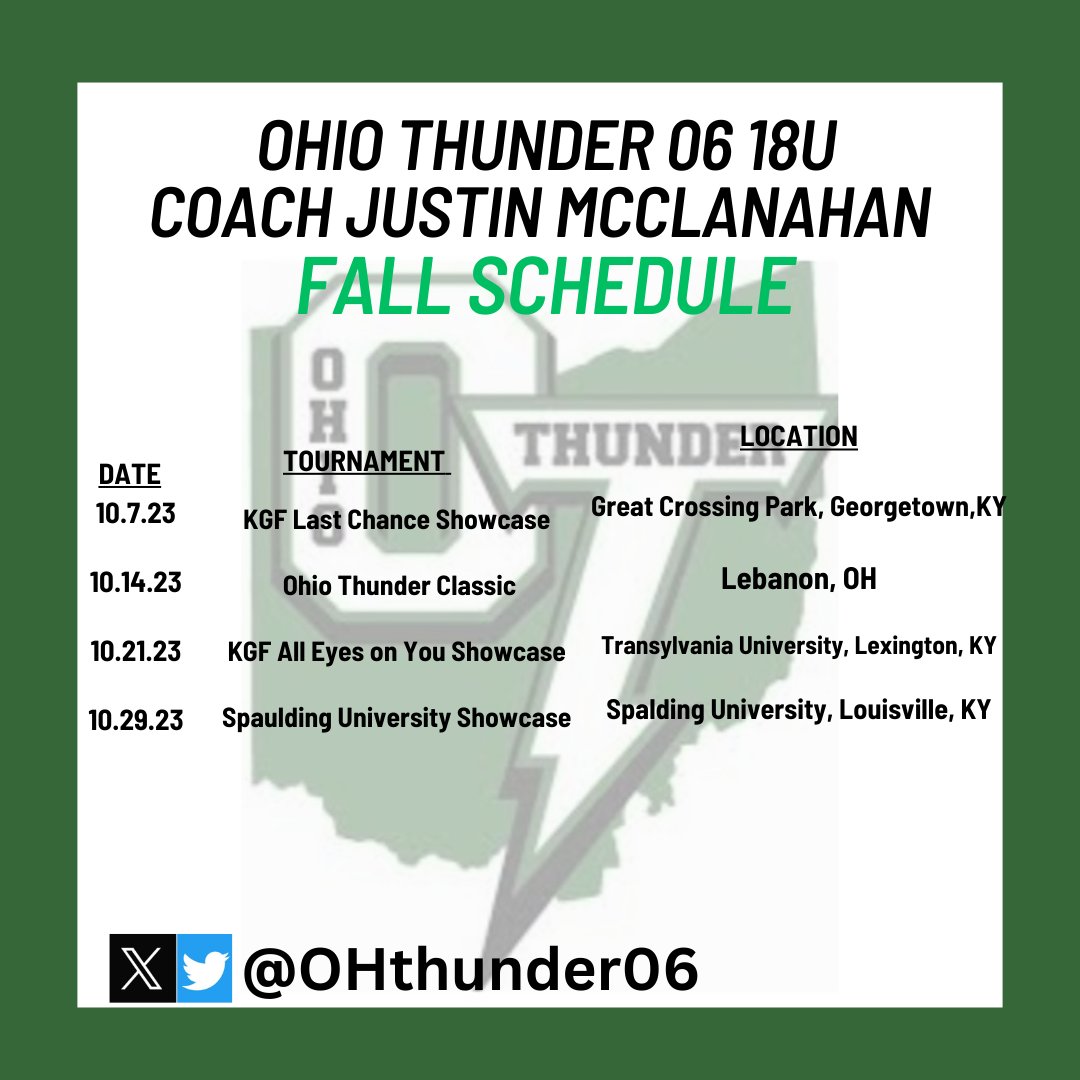 Ohio Thunder 06 (@ohthunder06) on Twitter photo Only a few more weekends of Fall Ball. <a href="/LindsayB2024/">Lindsay Bolin</a> <a href="/McClanahan1132/">Kyleigh McClanahan</a> <a href="/avasoliday/">ava soliday</a> <a href="/aubrysoftball18/">Aubry Hollins</a> <a href="/KayleeBraun03/">Kaylee Braun</a> <a href="/hadley_von/">Hadley Von Bargen</a> <a href="/Mikala010306/">Mikala</a> Only a few more weekends of Fall Ball. <a href="/LindsayB2024/">Lindsay Bolin</a> <a href="/McClanahan1132/">Kyleigh McClanahan</a> <a href="/avasoliday/">ava soliday</a> <a href="/aubrysoftball18/">Aubry Hollins</a> <a href="/KayleeBraun03/">Kaylee Braun</a> <a href="/hadley_von/">Hadley Von Bargen</a> <a href="/Mikala010306/">Mikala</a>