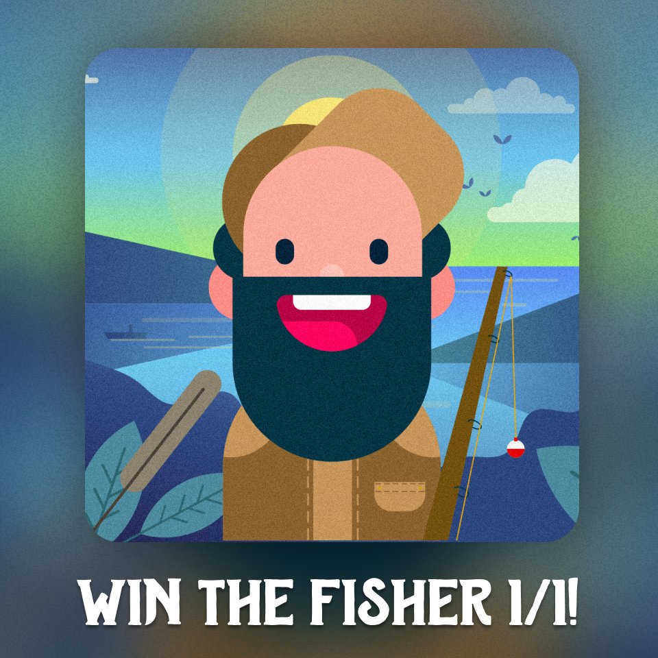 Have we got an oppor-tuna-ty for you! We're giving our holders an exclusive chance to win one of the most sought after and loveable Roundies in the collection. You know him. You love him. You may even want to be him. It's the Fisher Roundie 1/1!  Details below 👇