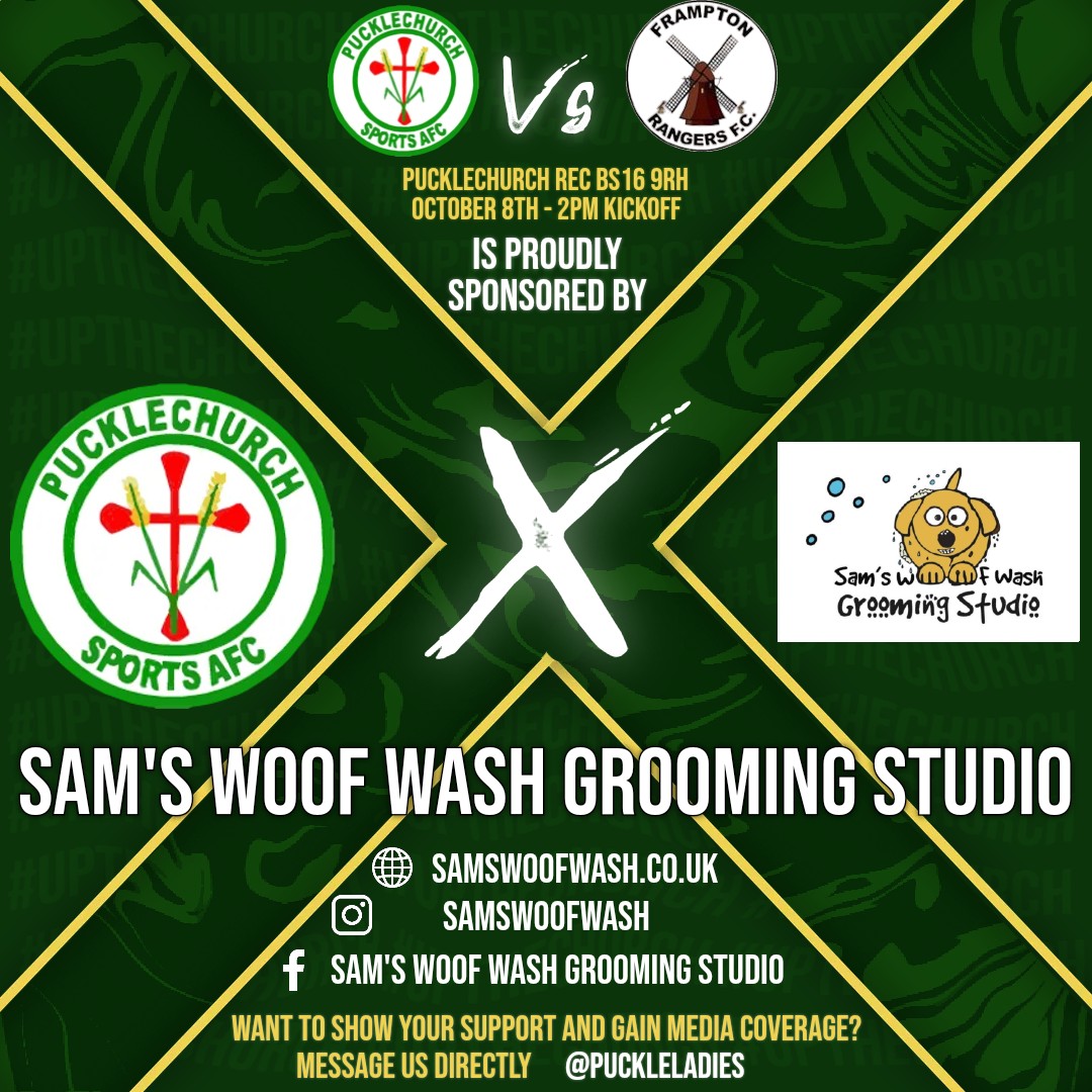 YateTownWomen's tweet photo. 🤝🏻 MATCHDAY SPONSOR 🤝🏻

Our new home matchday sponsor is Sam's Woof Wash Grooming Studio - huge thanks for your ongoing support 💚🤝🏻

🆚 @FcFrampton 
📍 The Rec, BS16 9RH
📆 8th October

W: https://t.co/mRIyuwO7Uc
F: https://t.co/RAW1n3BTYK
I: samswoofwash

#UTC https://t.co/sUjeBWAyrd