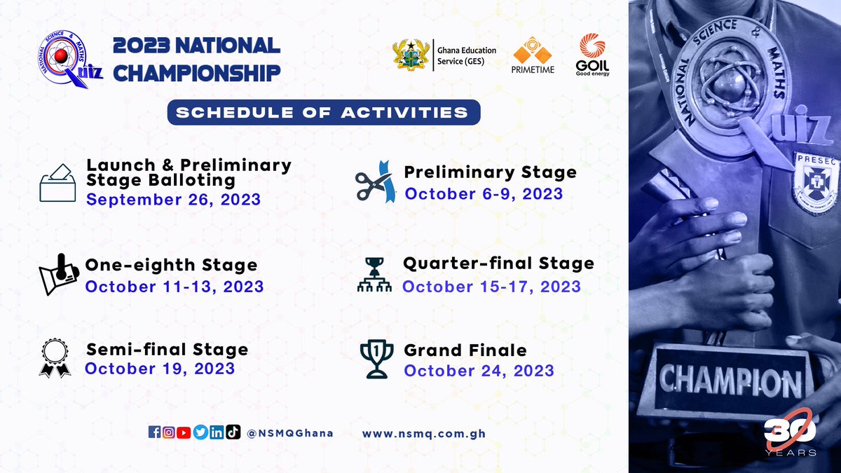 Apsec_tweets's tweet image. It’s that time of the year again🙏🏿#APSEC #NSMQ30 #NSMQ2023 #Primetime