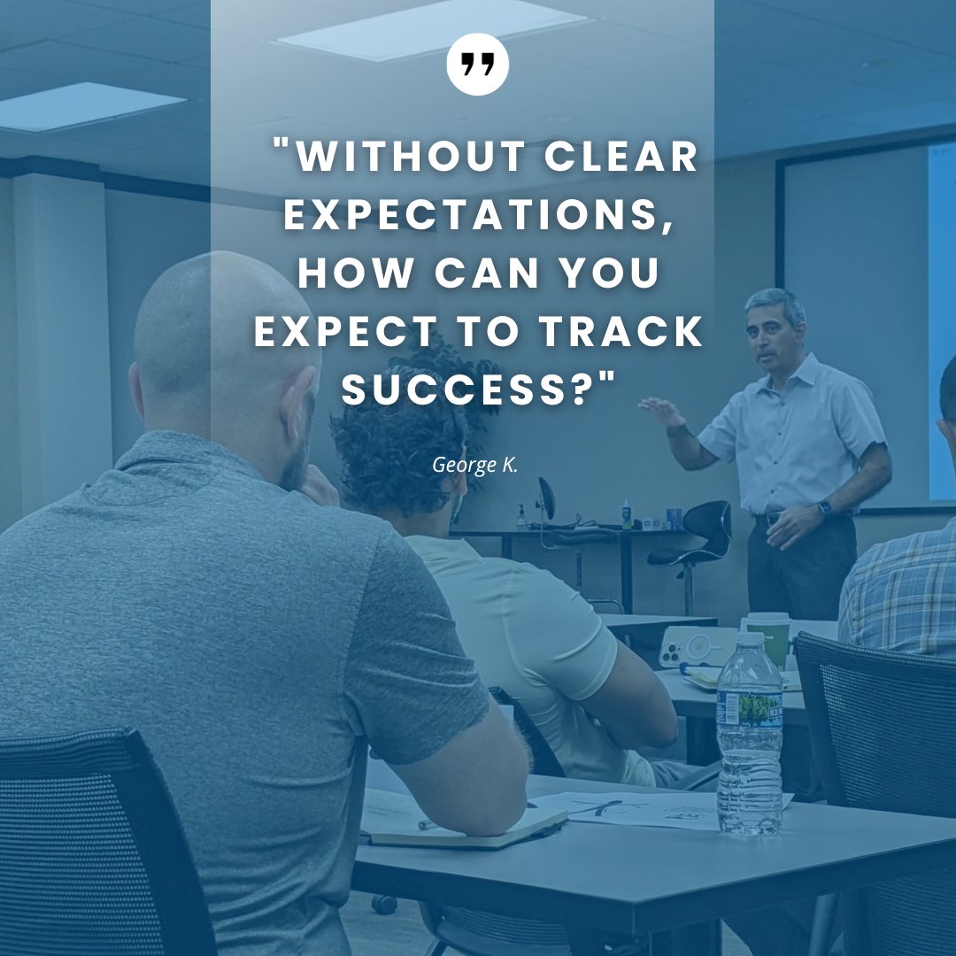 MyEFBC's tweet photo. "Without clear expectations, how can you expect to track success?" - George Karavattuveetil continues to mold our participants' leadership skills through The Art &amp; Science of Leadership course!

#quote #LeadershipDevelopment #Entrepreneurship #success #Management https://t.co/x0YHumq8CO