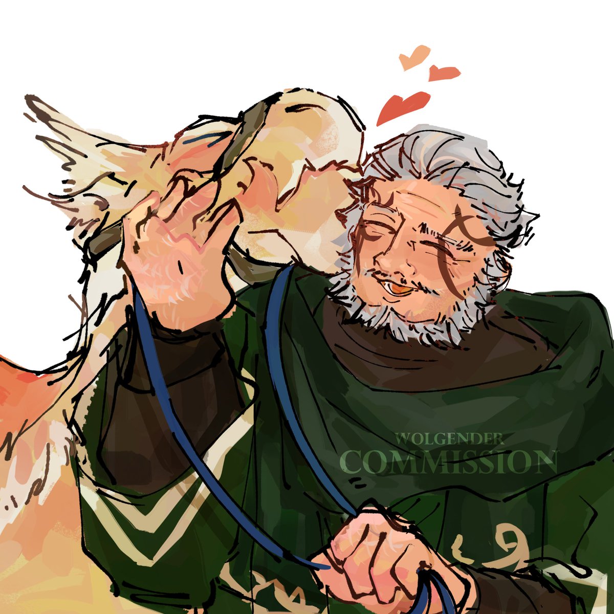 wolgender's tweet photo. gosetsu and his very sweet girl 💛 

#ffxiv #gosetsu https://t.co/md4pQaAAss