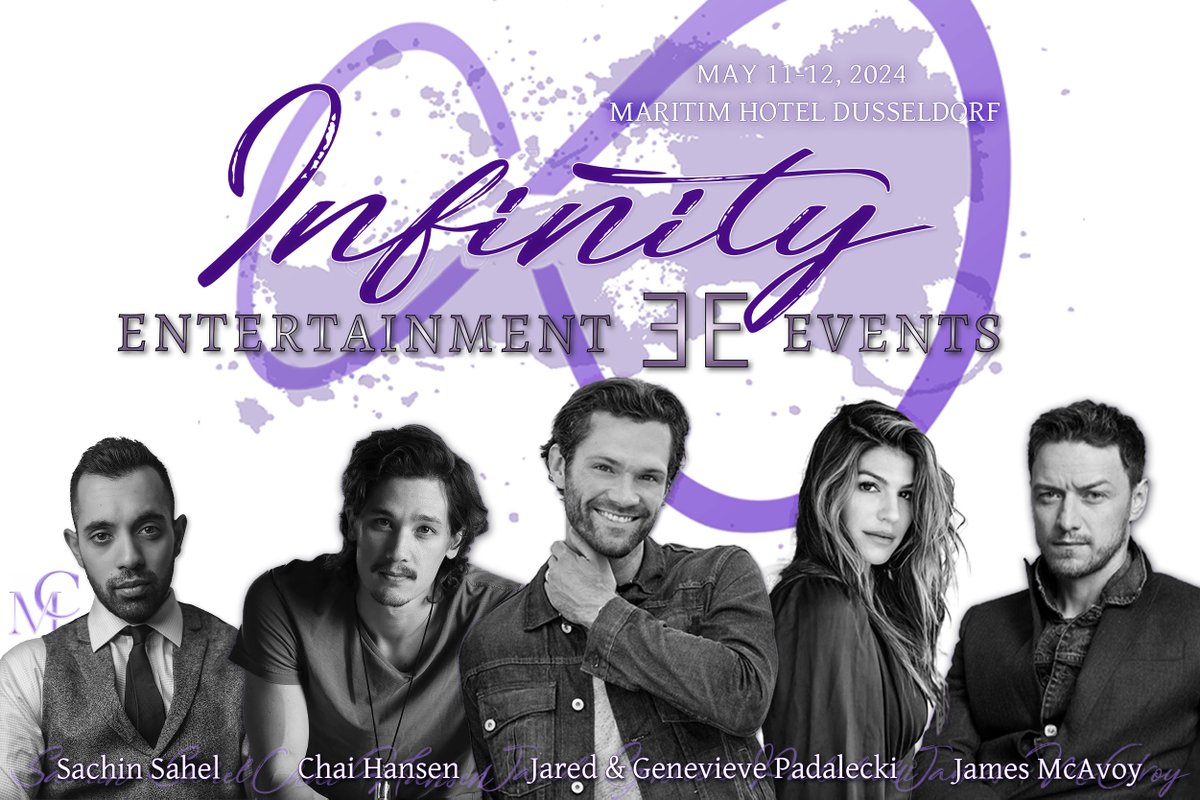 Ent_Event's tweet photo. Our currently announced star guests for ∞ #InfinityCon from May 11-12th, 2024 at Maritim Hotel in Dusseldorf, Germany.

10-12 MORE GUESTS TBA!

Tickets: https://t.co/JT1f4yvFBu

#infinity @Sachin_Sahel @ch8i @jarpad @GenPadalecki @JamesMcAvoy @JamesMarstersOf @tylerhoechlin https://t.co/kbYry8U5b8