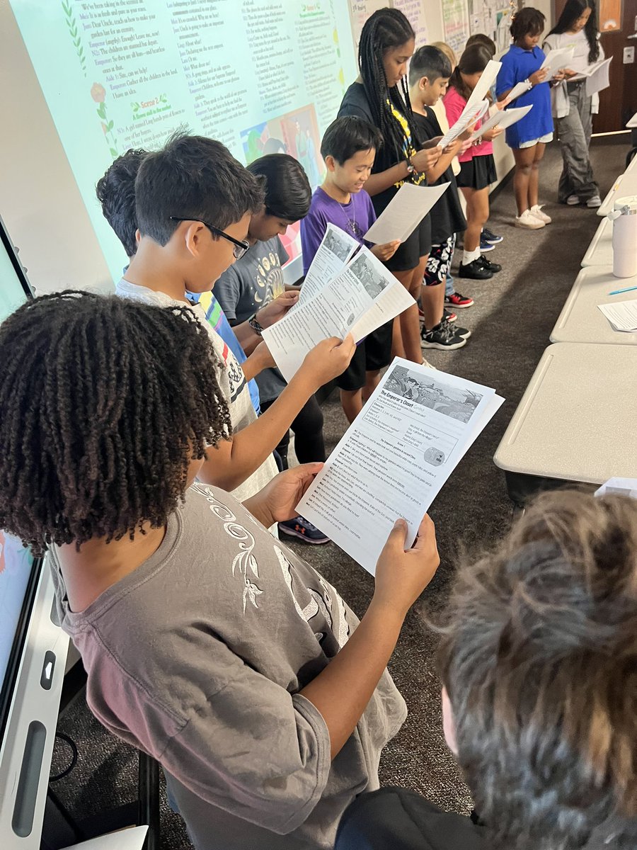 Kicking off our drama unit with some reader’s theater. #livelaughloveleonetti