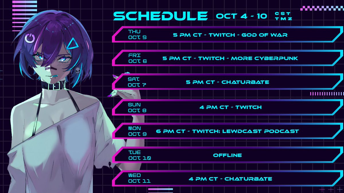 ProjektMelody's tweet photo. schedule updates, 'cuz hey  "we can all use a little change." - smash mouth

[graphic: @by_Sunmi / artist: @des_hatsumine] https://t.co/4WNc9DkKQs