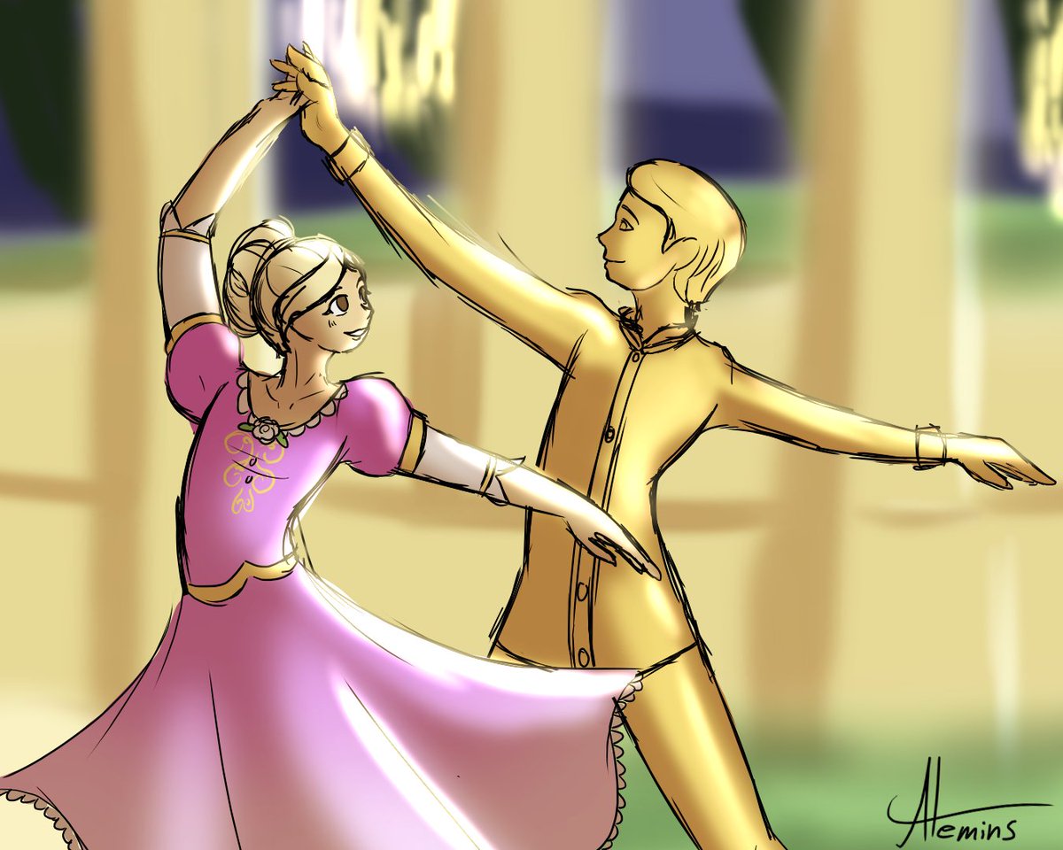 Ateminos's tweet photo. Day 5 Golden and a trip down memory lane as today features Fallon from the 12 dancing princesses 

#art #artwork #digitalart #fanart #12dancingprincesses #barbie #drawtober #drawtober2023 #barbiefanart https://t.co/CNrdC3w0so