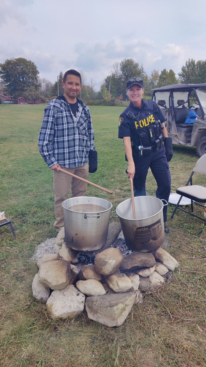 The Georgina Island First Nations Police &amp; OPP came together last week to attend a community initiative hosted by the Chippewas of Georgina to learn how to parch wild rice. The event was part of an initiative to bring the art of growing wild rice back to Georgina Island. ^nm