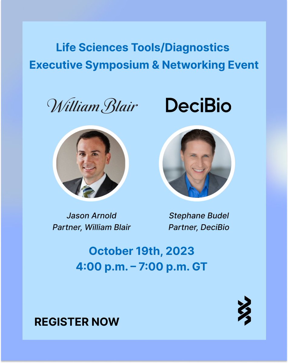 Please join us and Willaim blair at our Life Sciences Tools/Diagnostics Executive Symposium &amp; Networking Event in William Blair's new office space in London on Thursday, October 19th from 4:00-7:00 pm GT.

Register here: hubs.la/Q024yzCv0

#lifesciences #networking #tools