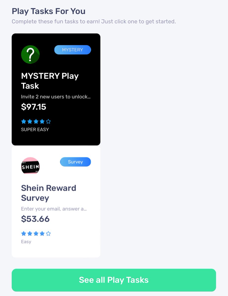 paid2playltd's tweet photo. Make sure to get check out our new Mystery Play Task in our Play Center 👀

#paid2play #paid2playco #teenagersmakemoney #paid2playlegit #paid2playreal #earnmoney #earnmoneyonline #makemoney #makemoneyathome #ecom #ecommerce #earnmoney #earnonline #earnmoneyonline https://t.co/98RSm3L0a9