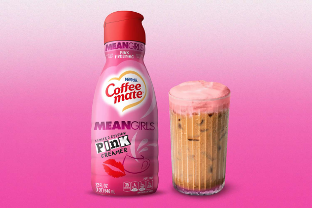 smittycol's tweet photo. This is so fetch: Coffee mate will launch a "Mean Girls"-inspired coffee creamer in January 2024. And yes, it's pink. #BrandLove #emp https://t.co/cPR0CpgUYV https://t.co/sDI2WhEUIt