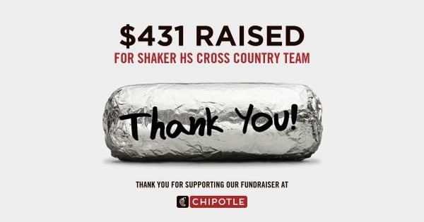 GxcShaker's tweet photo. We feel so lucky to be a part of a wonderful community! Thank you for supporting us!! And thank you @ChipotleTweets for the opportunity; Go Bison!! https://t.co/yvl07tRV7p