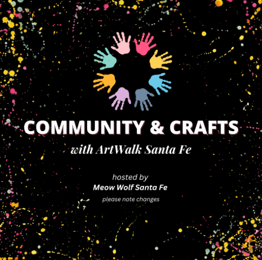 🎨 Sunday 10/29 is our next #CommunityandCrafts! 👻 Come make some friends while working on your art/crafts project inside the beautiful Rainbow Rainbow room at <a href="/MeowWolf/">Meow Wolf</a> #SantaFe 5:30-7:30 p.m. RSVP required, but it's totally free to attend. eventbrite.com/e/community-cr…