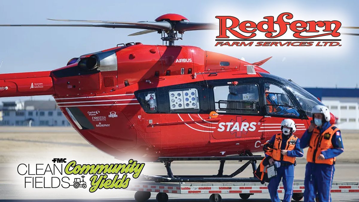 FMCAgCanada's tweet photo. Happy to partner with @RedfernFarmSvc, from Rivers to Hartney &amp; 9 more locations. For every purchase of eligible FMC fall herbicides at Redfern locations, we’ll donate to @STARSambulance. Together, we’re ensuring our communities remain safe #cleanfieldscommunityyields #WestCdnAg https://t.co/lKWNRCzzQF