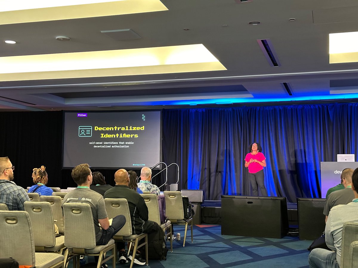 samjulien's tweet image. Learning a ton about web5 from @techgirl1908 at #DevDay23!

We&apos;ll have the recording up on the @oktadev YouTube channel and DeveloperDay.com soon! 📹