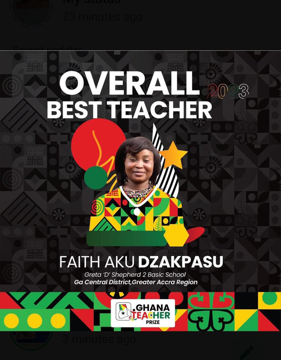 InsightEdGhana's tweet photo. Congratulations to Madam Faith Aku #Dzakpasu for winning the overall #BestTeacher2023 in Ghana. Ghana🇬🇭 is proud of you https://t.co/phf1EG0dYs