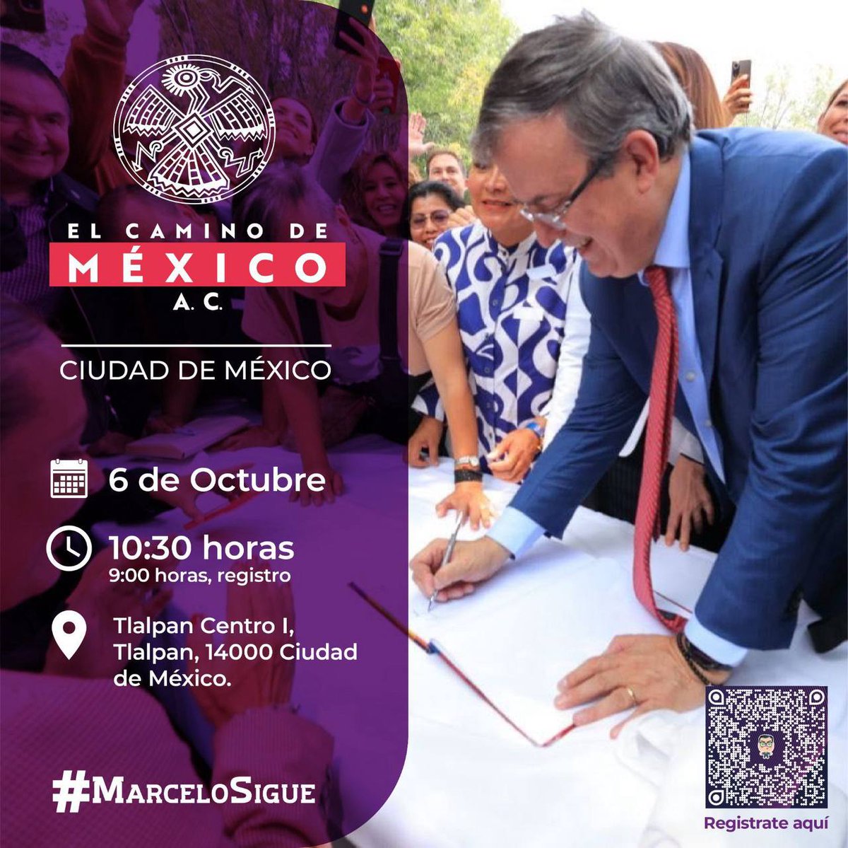 marthadelgado's tweet photo. ¡Únete al movimiento #ElCaminoDeMéxico de @m_ebrard! 🇲🇽 Mañana a las 9:00 horas en la alcaldía Tlalpan, sé parte de esta iniciativa que busca un mejor futuro para nuestro país. Si no puedes asistir, también puedes registrarte en: https://t.co/uPRybs8Xp0. ¡Juntos construiremos un México mejor!