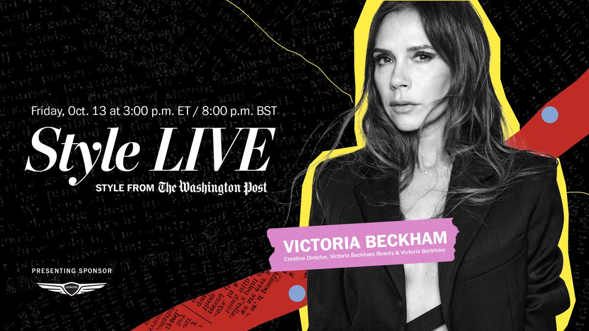 On Friday, Oct. 13 at 3:00 p.m. ET: @VictoriaBeckham joins The Post’s @RobinGivhan for a conversation about her label’s expansion into fragrance and the future of the global fashion industry. Register to watch: beckhamvirtual.splashthat.com