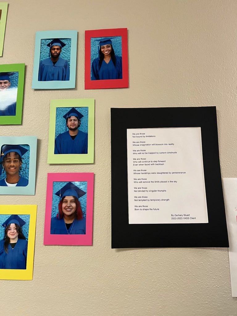 Former Councilwoman Yassamin Ansari (@teamyassamin) on Twitter photo <a href="/ThriveYouthSA/">Thrive Youth Center</a> <a href="/CorazonSATX/">Corazon San Antonio</a> <a href="/SAMMinistries/">SAMMinistries</a> When ready, the YASS center has on-site caseworkers, an academic coach & a student engagement specialist to help their clients engage with services, finish their degrees & find housing.
They’ve already surpassed their goal of 15 student graduations for this calendar year! <a href="/ThriveYouthSA/">Thrive Youth Center</a> <a href="/CorazonSATX/">Corazon San Antonio</a> <a href="/SAMMinistries/">SAMMinistries</a> When ready, the YASS center has on-site caseworkers, an academic coach & a student engagement specialist to help their clients engage with services, finish their degrees & find housing.
They’ve already surpassed their goal of 15 student graduations for this calendar year!